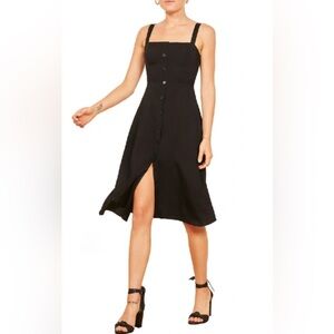 REFORMATION
Persimmon Midi A-line Dress In Black